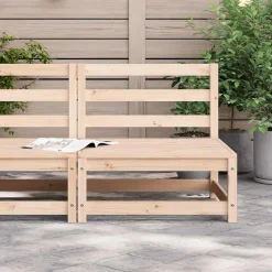 vidaXL Sofá jardín sin reposabrazos madera maciza de pino 70x70x67 cm Pino natural Online