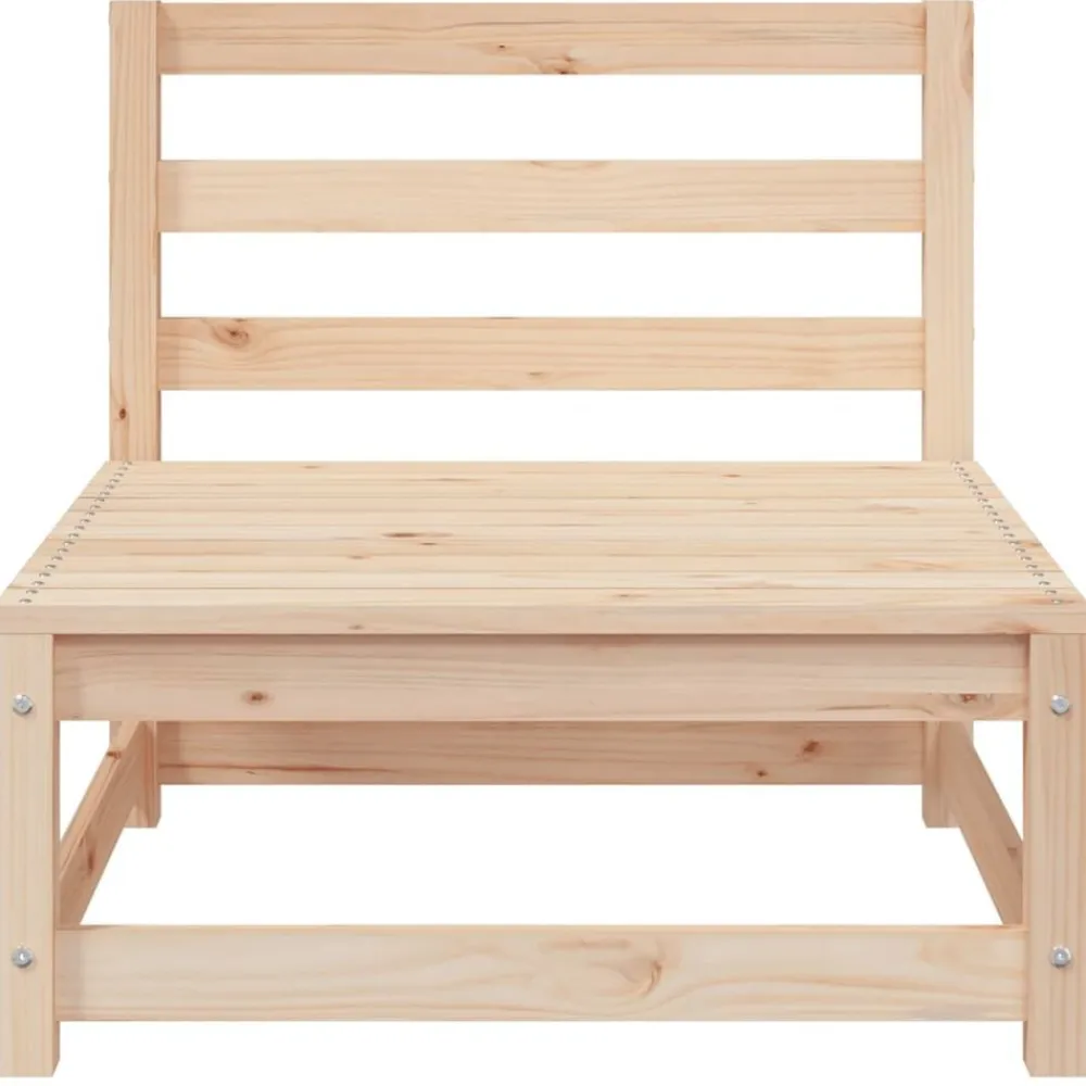 vidaXL Sofá jardín sin reposabrazos madera maciza de pino 70x70x67 cm Pino natural Online