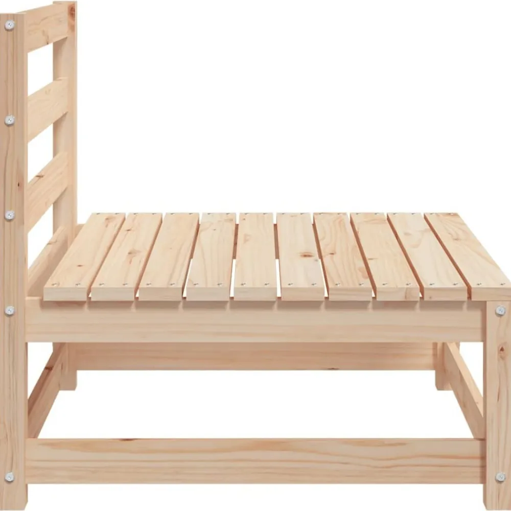 vidaXL Sofá jardín sin reposabrazos madera maciza de pino 70x70x67 cm Pino natural Online