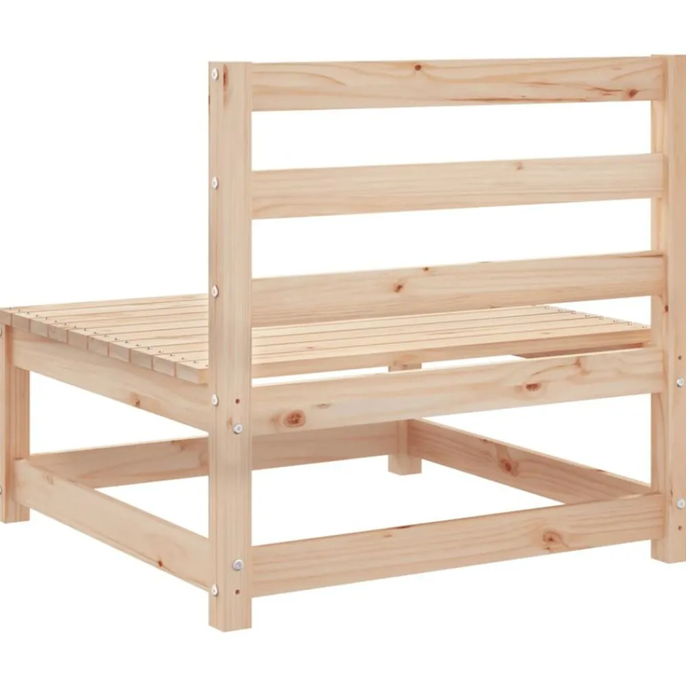 vidaXL Sofá jardín sin reposabrazos madera maciza de pino 70x70x67 cm Pino natural Online