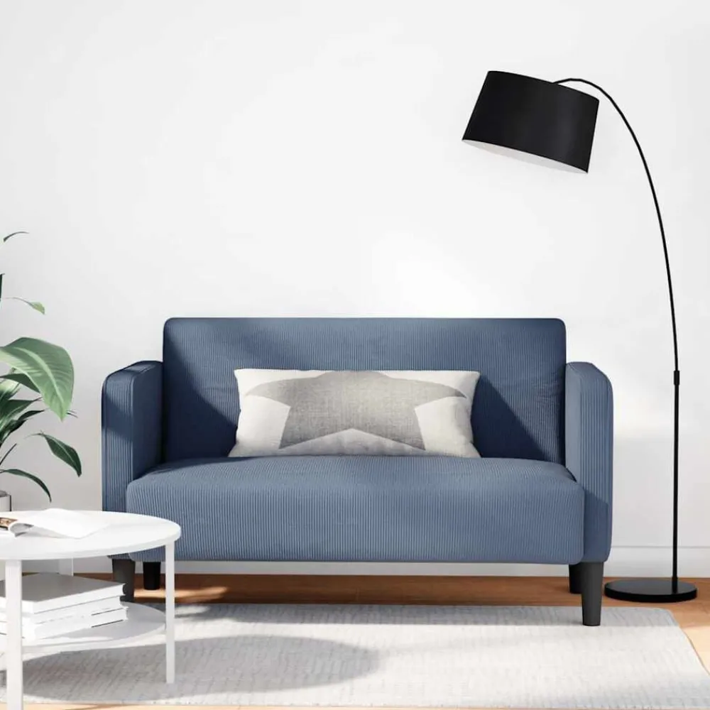 vidaXL Sofás-Sofá Loveseat 109 cm tejido de pana