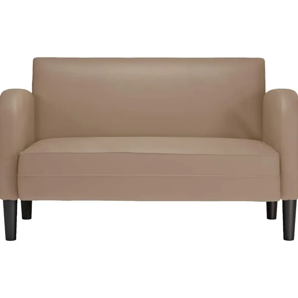 vidaXL Sofá Loveseat Cappuccino 110 cm Cuero sintético Capuchino Best