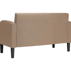 vidaXL Sofá Loveseat Cappuccino 110 cm Cuero sintético Capuchino Best