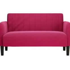 vidaXL Sofás-Sofá Loveseat rojo vino 109 cm terciopelo