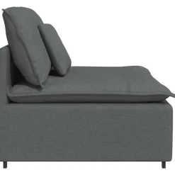 vidaXL Sofá modular con módulo central y cojines 100 cm Gris oscuro Sale