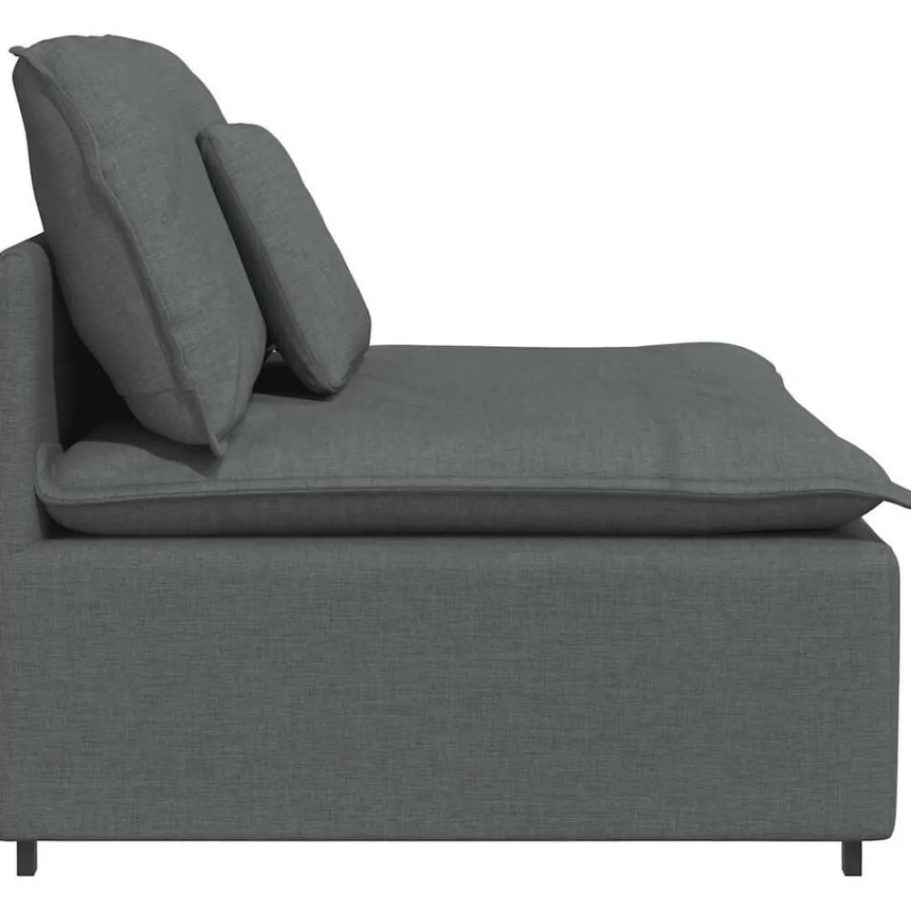 vidaXL Sofá modular con módulo central y cojines 100 cm Gris oscuro Sale