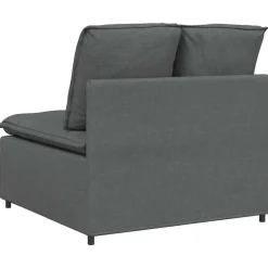vidaXL Sofá modular con módulo central y cojines 100 cm Gris oscuro Sale