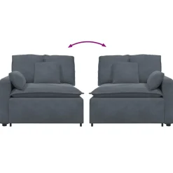 vidaXL Accesorios Para Sofás-Sofá modular con reposabrazos y cojines 100 cm