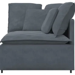 vidaXL Sofá modular de esquina con cojines 100 cm Gris oscuro