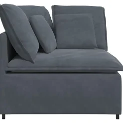 vidaXL Sofá modular de esquina con cojines 100 cm Gris oscuro