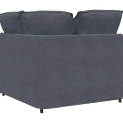 vidaXL Sofá modular de esquina con cojines 100 cm Gris oscuro