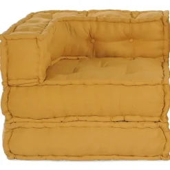 vidaXL Sofá modular de tela 70x70x54 Amarillo