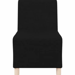 vidaXL Sofá modular sin brazos, tela negra, 55 cm Negro Hot