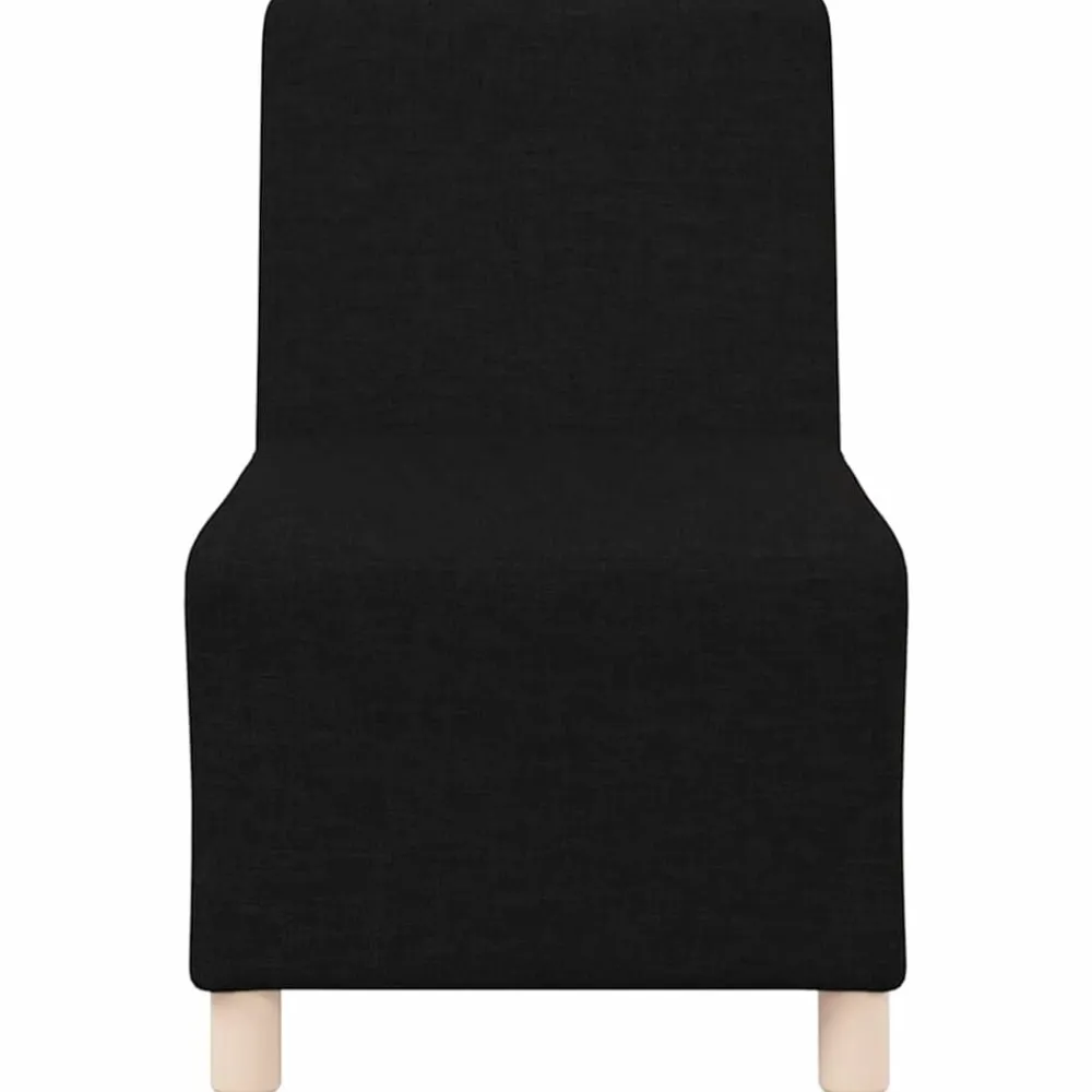 vidaXL Sofá modular sin brazos, tela negra, 55 cm Negro Hot