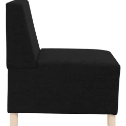 vidaXL Sofá modular sin brazos, tela negra, 55 cm Negro Hot