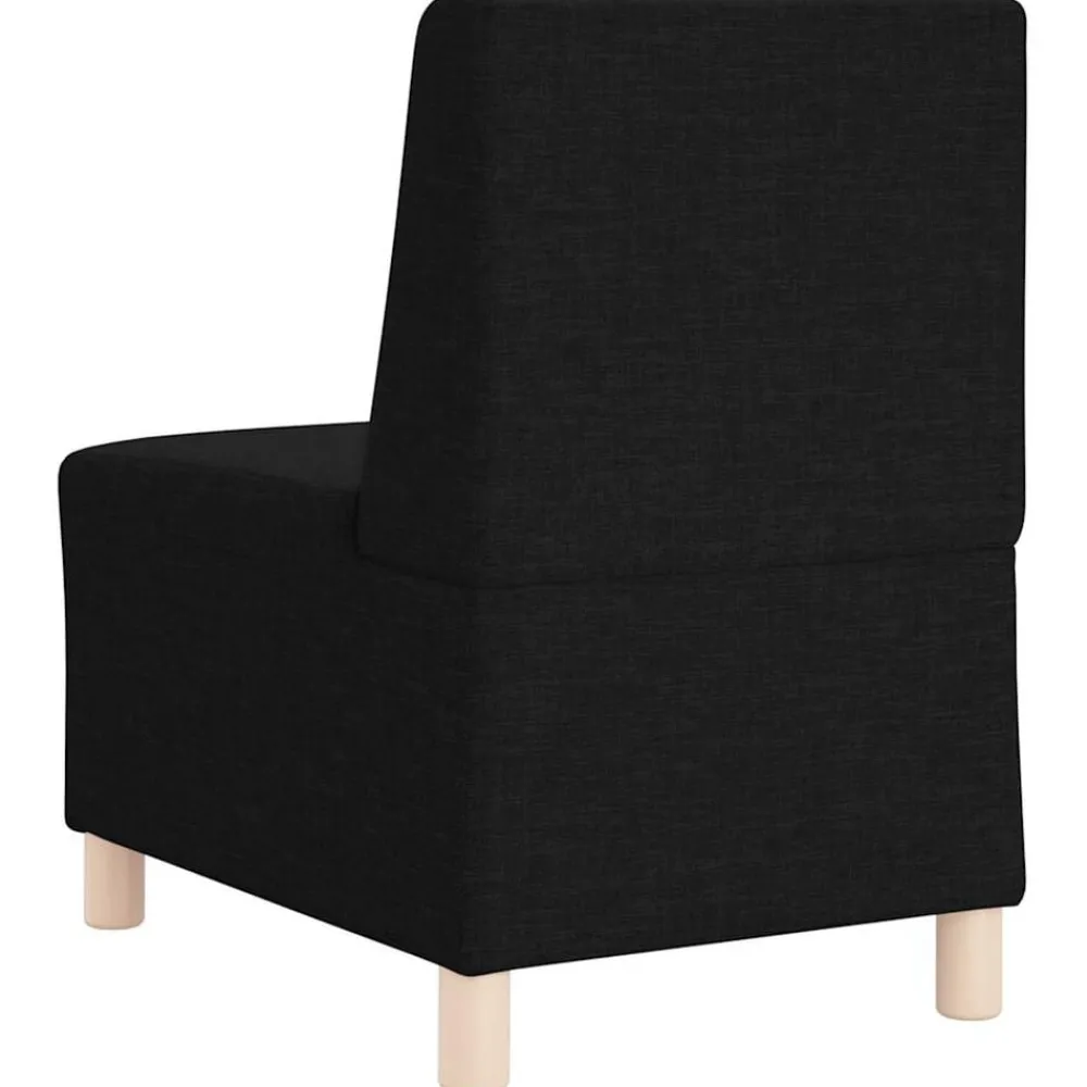 vidaXL Sofá modular sin brazos, tela negra, 55 cm Negro Hot