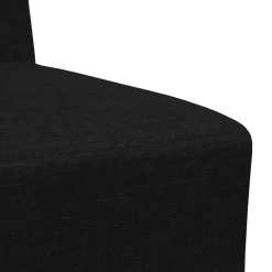 vidaXL Sofá modular sin brazos, tela negra, 55 cm Negro Hot