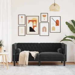 vidaXL Sofá 174 x 74,5 x 70,5 cm Terciopelo Negro Outlet
