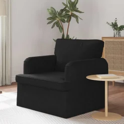 vidaXL Sofá 84 x 80 x 85 cm tela Negro Outlet
