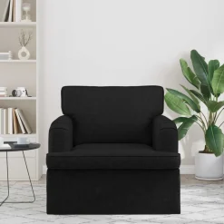 vidaXL Sofá 84 x 80 x 85 cm tela Negro Outlet