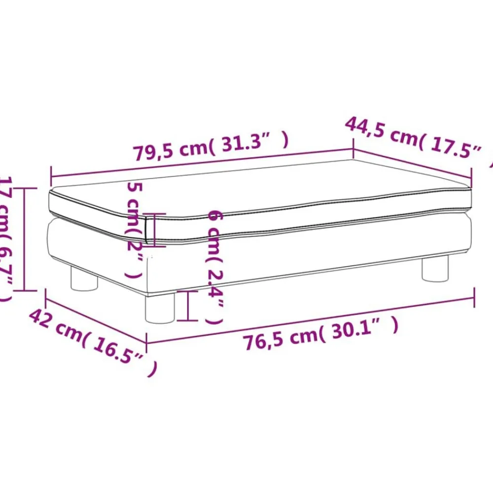 vidaXL Sofá para niños con reposapiés terciopelo marrón 100x50x30 cm Marrón New