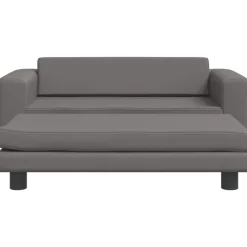 Niños vidaXL Mobiliario Para Bebés Y Niños Pequeños-Sofá para niños con reposapiés cuero sintético 100x50x30cm