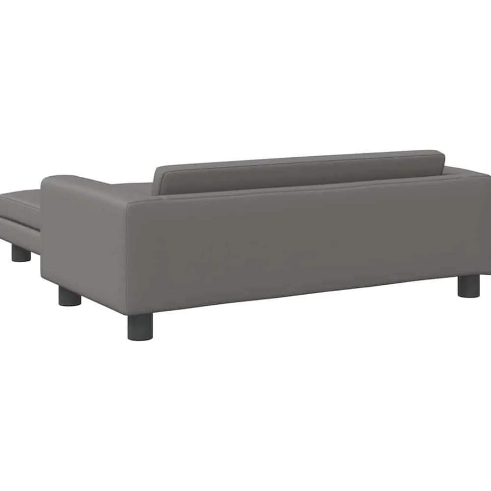 Niños vidaXL Mobiliario Para Bebés Y Niños Pequeños-Sofá para niños con reposapiés cuero sintético 100x50x30cm