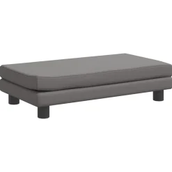 Niños vidaXL Mobiliario Para Bebés Y Niños Pequeños-Sofá para niños con reposapiés cuero sintético 100x50x30cm