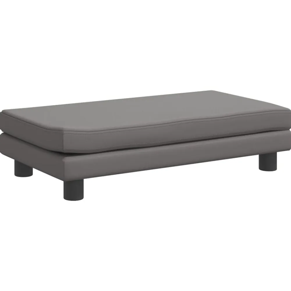 Niños vidaXL Mobiliario Para Bebés Y Niños Pequeños-Sofá para niños con reposapiés cuero sintético 100x50x30cm