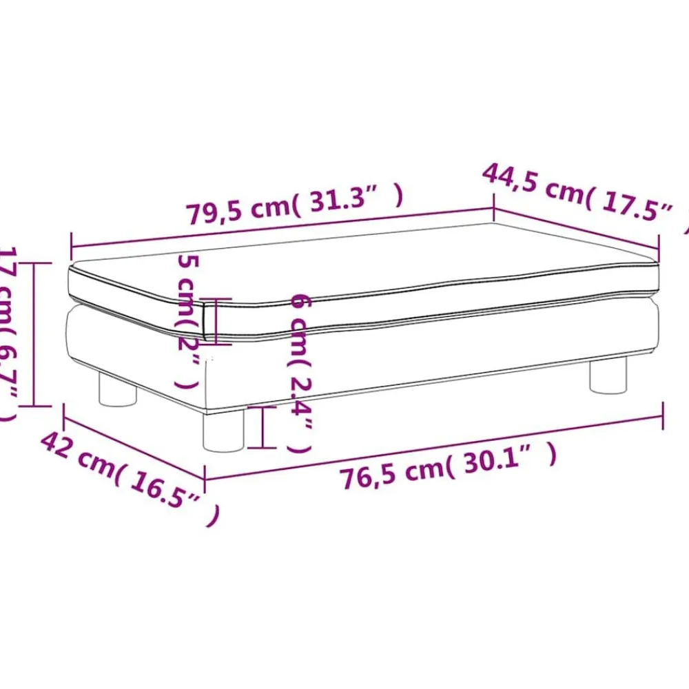 Niños vidaXL Mobiliario Para Bebés Y Niños Pequeños-Sofá para niños con reposapiés cuero sintético 100x50x30cm