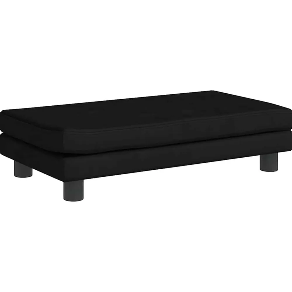 vidaXL Sofá para niños con reposapiés terciopelo 100x50x30 cm Negro Online