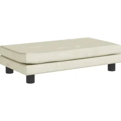 vidaXL Sofá para niños con reposapiés terciopelo 100x50x30 cm Crema