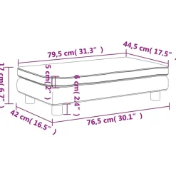 vidaXL Sofá para niños con reposapiés terciopelo 100x50x30 cm Crema