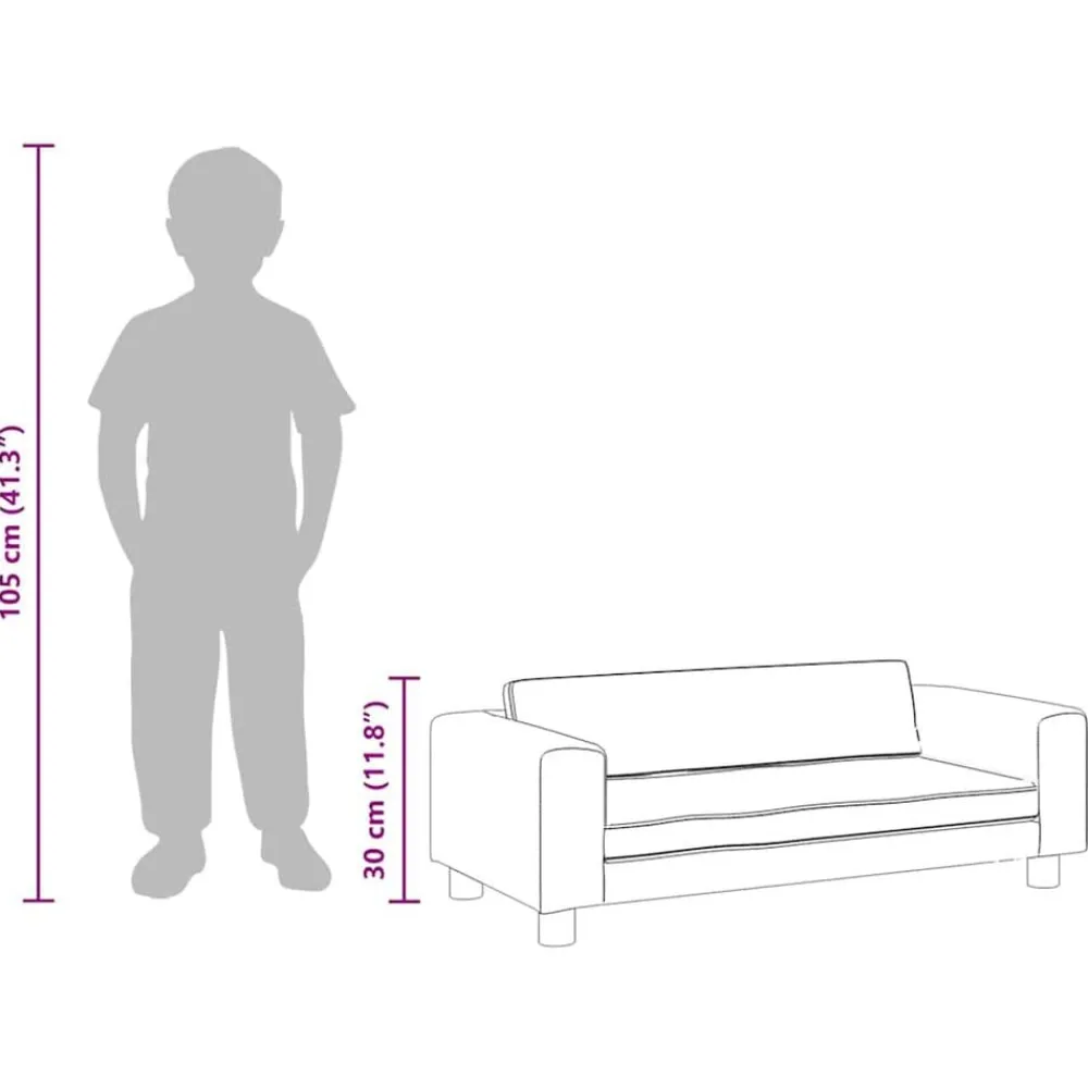 vidaXL Sofá para niños con reposapiés terciopelo 100x50x30 cm Azul Online