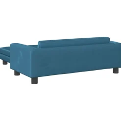 vidaXL Sofá para niños con reposapiés terciopelo 100x50x30 cm Azul Online