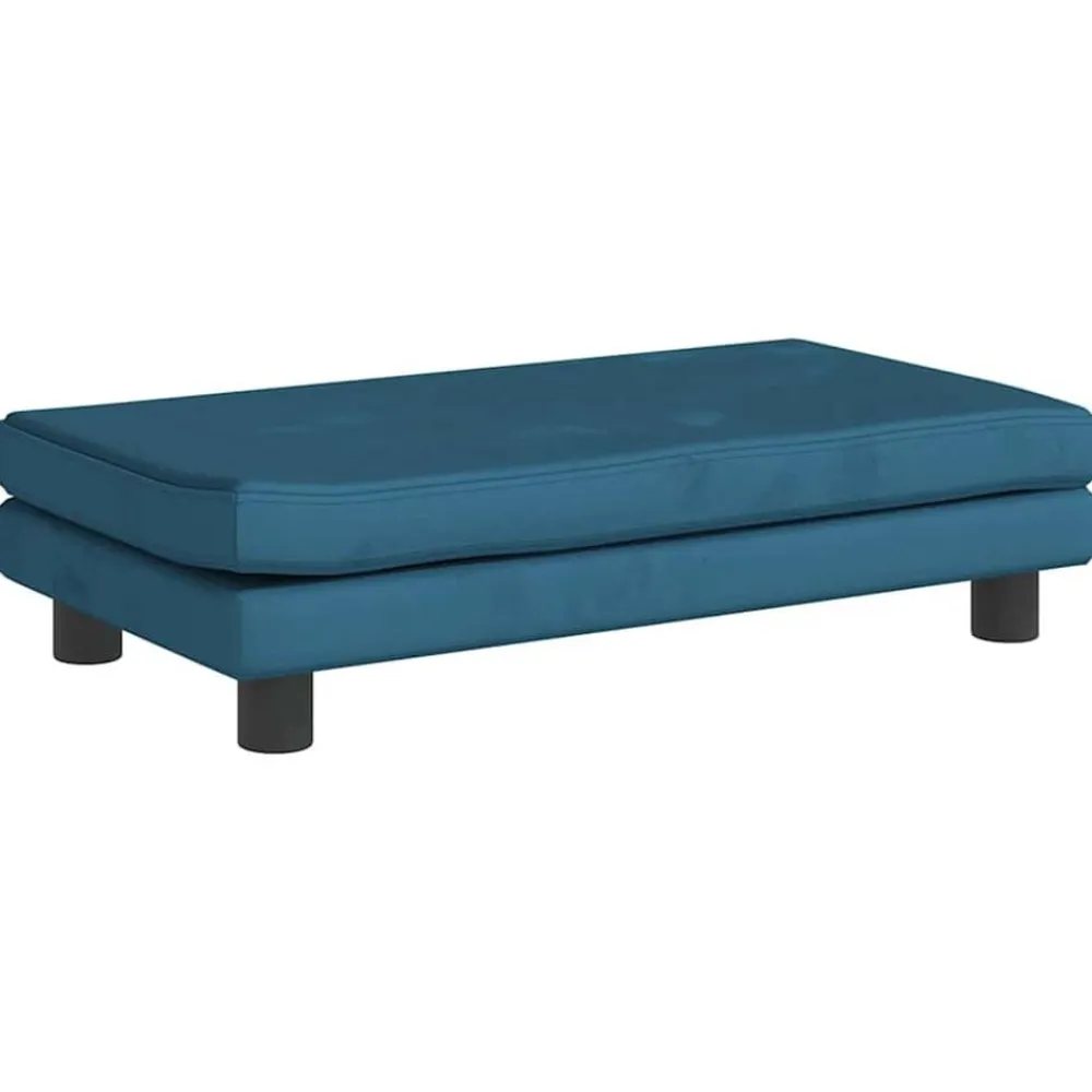 vidaXL Sofá para niños con reposapiés terciopelo 100x50x30 cm Azul Online