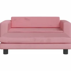 Niños vidaXL Mobiliario Para Bebés Y Niños Pequeños-Sofá para niños con reposapiés terciopelo 100x50x30 cm