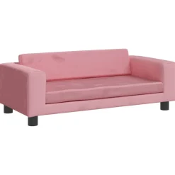 Niños vidaXL Mobiliario Para Bebés Y Niños Pequeños-Sofá para niños con reposapiés terciopelo 100x50x30 cm