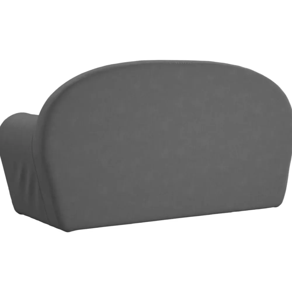 Niños vidaXL Mobiliario Para Bebés Y Niños Pequeños-Sofá para niños de 2 plazas felpa suave gris