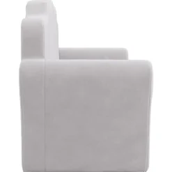 vidaXL Sofá para niños de 2 plazas felpa suave Gris claro New