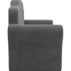Niños vidaXL Mobiliario Para Bebés Y Niños Pequeños-Sofá para niños de 2 plazas felpa suave gris