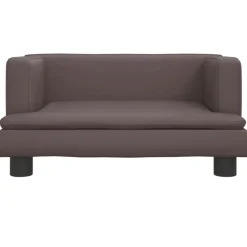 vidaXL Sofá para niños de cuero sintético marrón 60x40x30 cm Marr&oacute;n Clearance