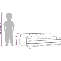 Niños vidaXL Mobiliario Para Bebés Y Niños Pequeños-Sofá para niños de cuero sintético marrón 90x53x30 cm