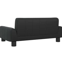 vidaXL Sofá para niños de cuero sintético 70x45x30 cm Negro Discount