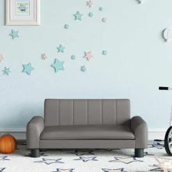 Niños vidaXL Mobiliario Para Bebés Y Niños Pequeños-Sofá para niños de cuero sintético 70x45x30 cm