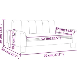 Niños vidaXL Mobiliario Para Bebés Y Niños Pequeños-Sofá para niños de cuero sintético 70x45x30 cm