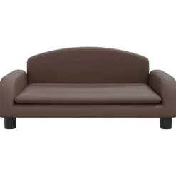 vidaXL Sofá para niños de cuero sintético marrón 70x45x30 cm Marrón