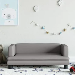 Niños vidaXL Mobiliario Para Bebés Y Niños Pequeños-Sofá para niños de cuero sintético 80x45x30 cm
