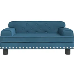 vidaXL Sofá para niños de terciopelo 70x45x30 cm Azul Outlet