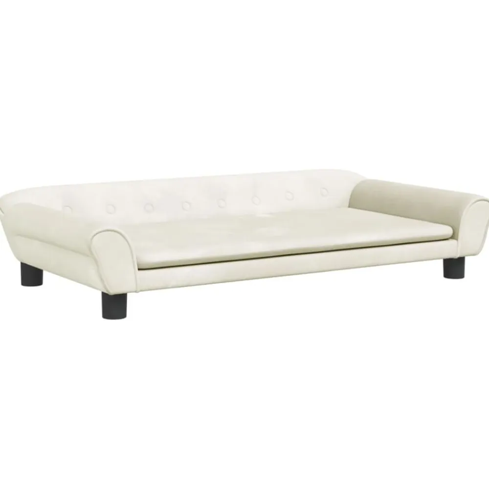 vidaXL Sofá para niños de terciopelo 100x50x26 cm Crema Sale